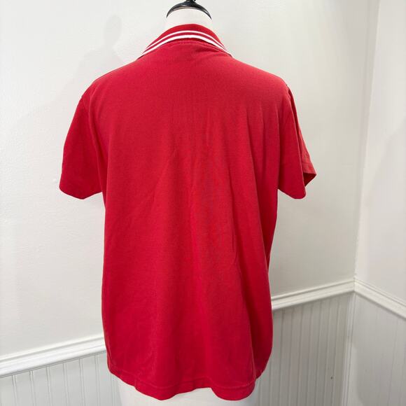 Allyson Whitmore Size M Vintage AW Golf Polo Embroidered Clubs Bag Red White - Picture 2 of 12